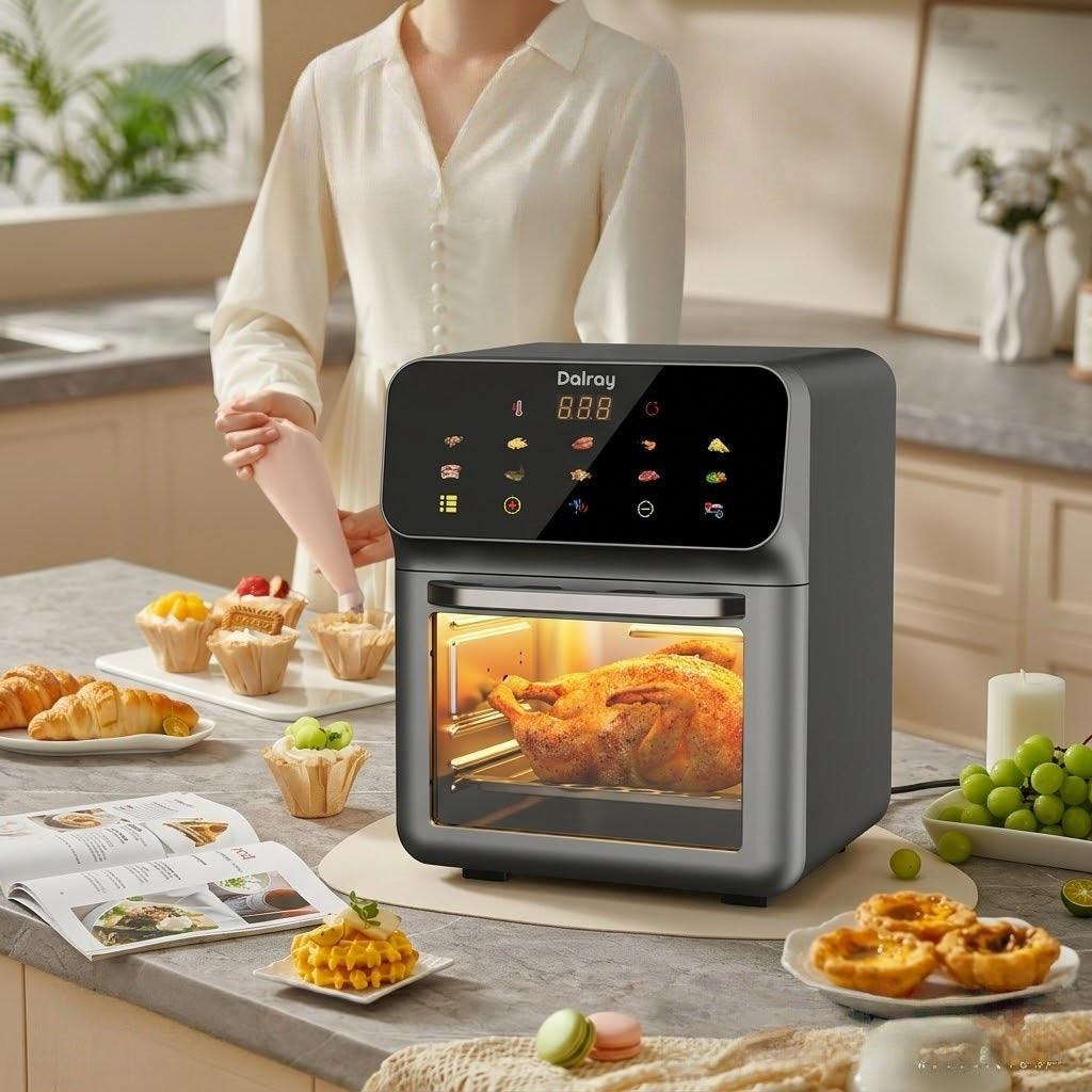 Dalray 10L Air Fryer Oven – 1350W Smart Screen & Glass Window