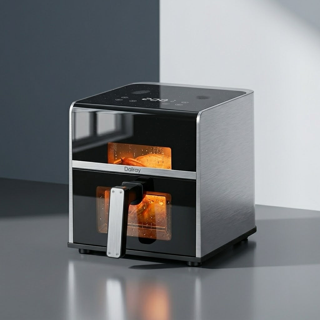 Dalray 1200W Air Fryer – Visible Window & Color Touch Screen