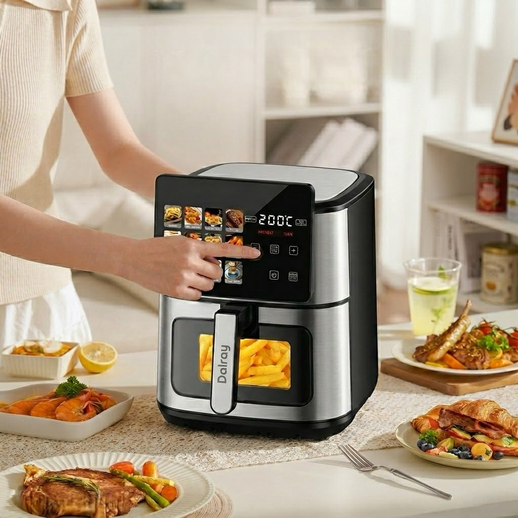 Dalray 8L Digital Air Fryer – 1800W Smart Touch Screen & Visible Window