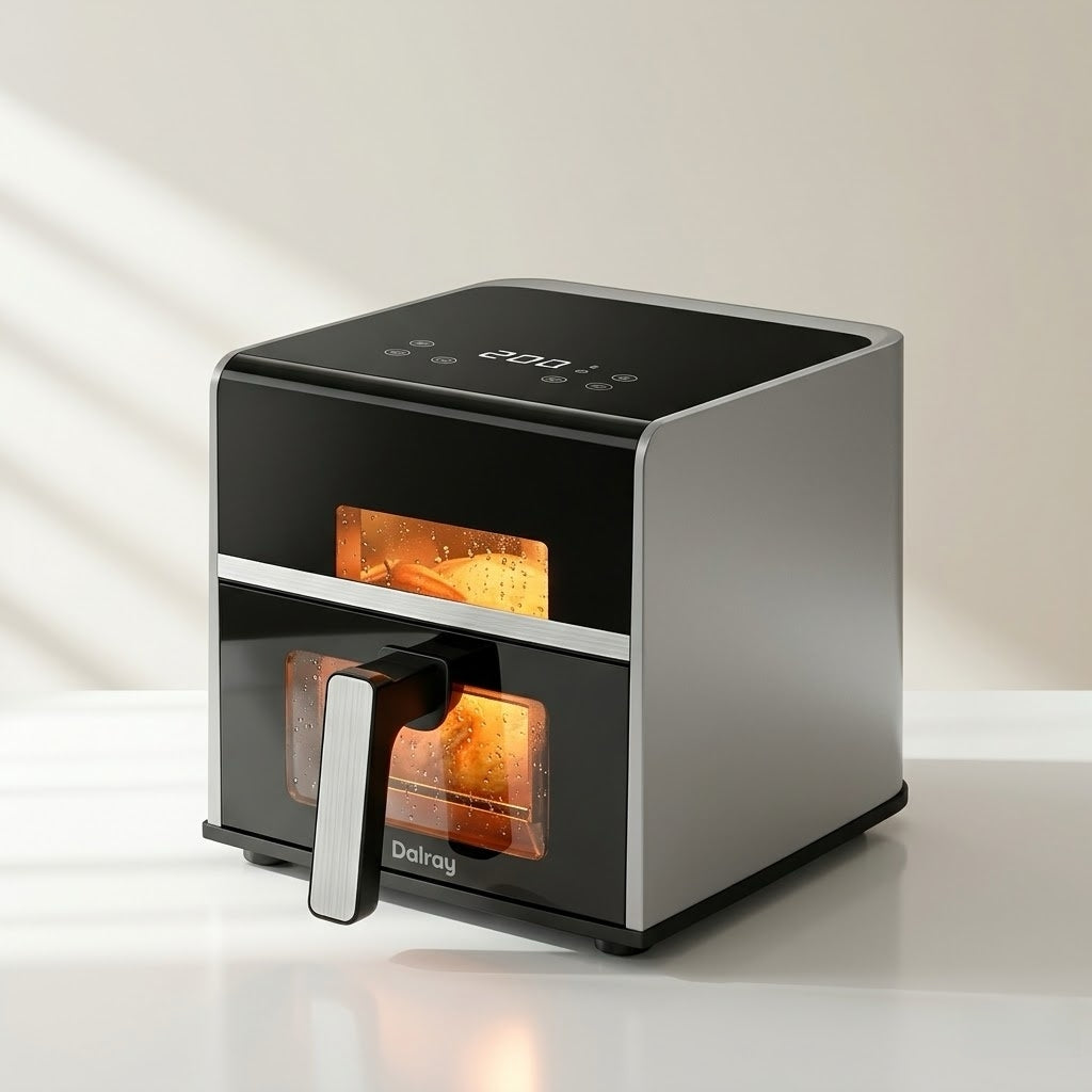 Dalray 1200W Air Fryer – Visible Window & Color Touch Screen